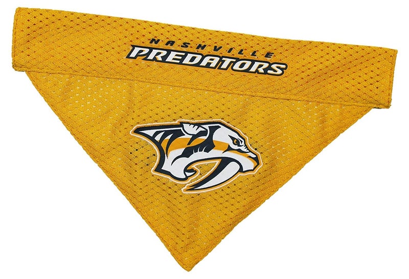 Pets First NHL Nashville Predators Bandana for Dogs & Cats, Small/Medium. - Cute & Stylish Bandana! The Perfect Hockey Fan Scarf Bandana, Great for Birthdays Or Any Party! - Image 1